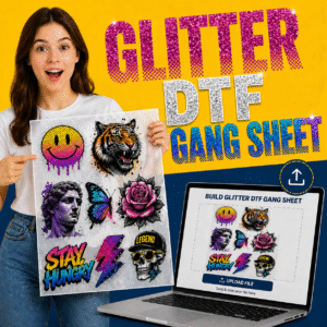 Build Glitter DTF Gang Sheet