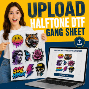 Upload Halftone DTF Gang Sheet